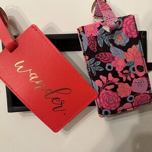 Floral Canyon Moon Luggage Tag Set Two Pieces Brand New Boxed Travel Gift (hx)